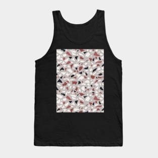 Terrazzo Pattern In Gray Terracotta Black And White Tank Top